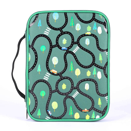 BIBLE COVER CANVAS MAP GREEN L
