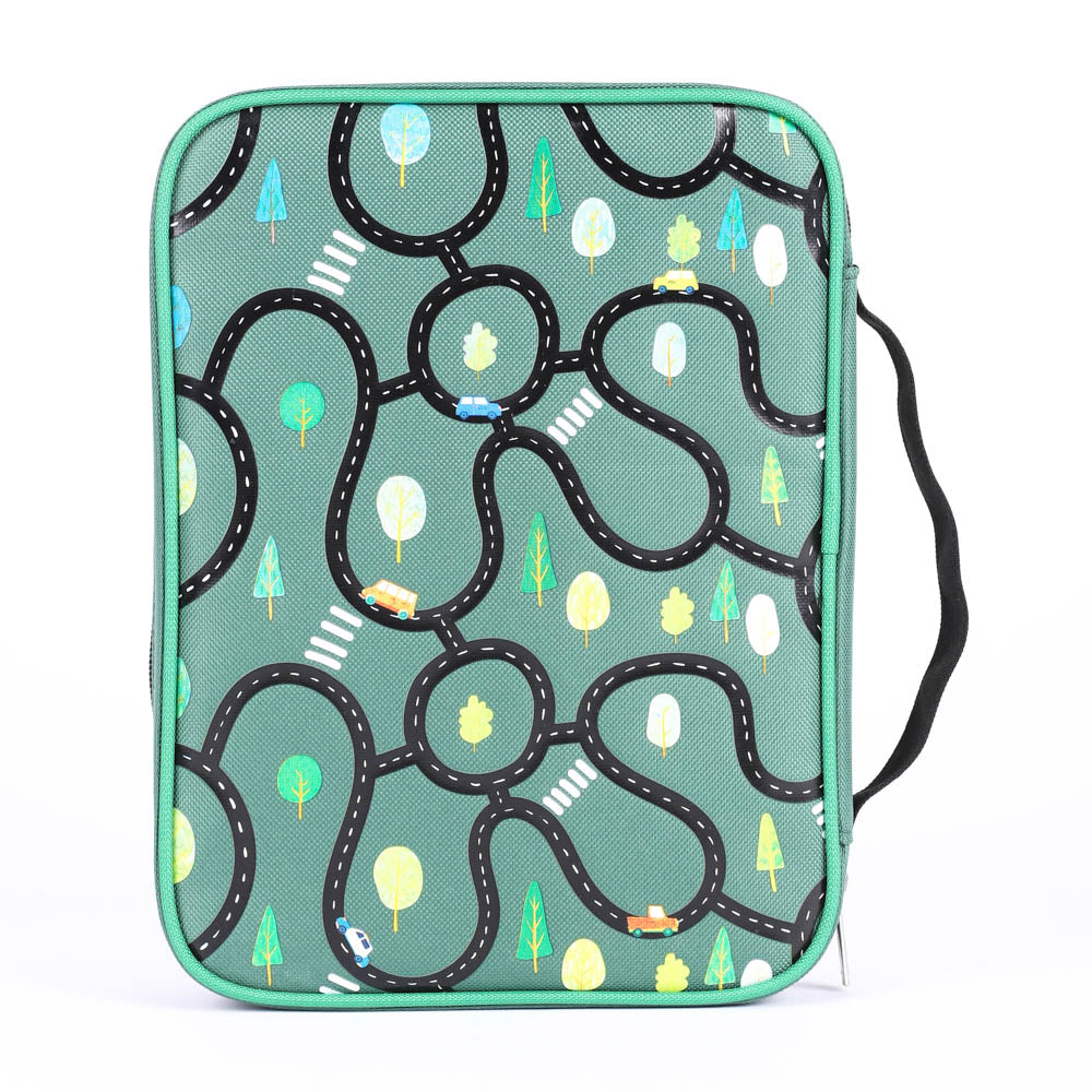 BIBLE COVER CANVAS MAP GREEN L