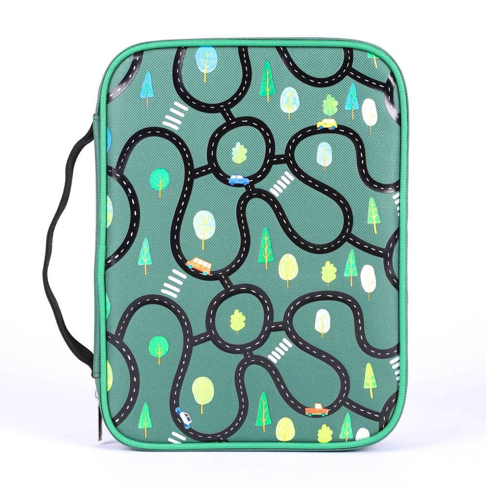 BIBLE COVER CANVAS MAP GREEN M