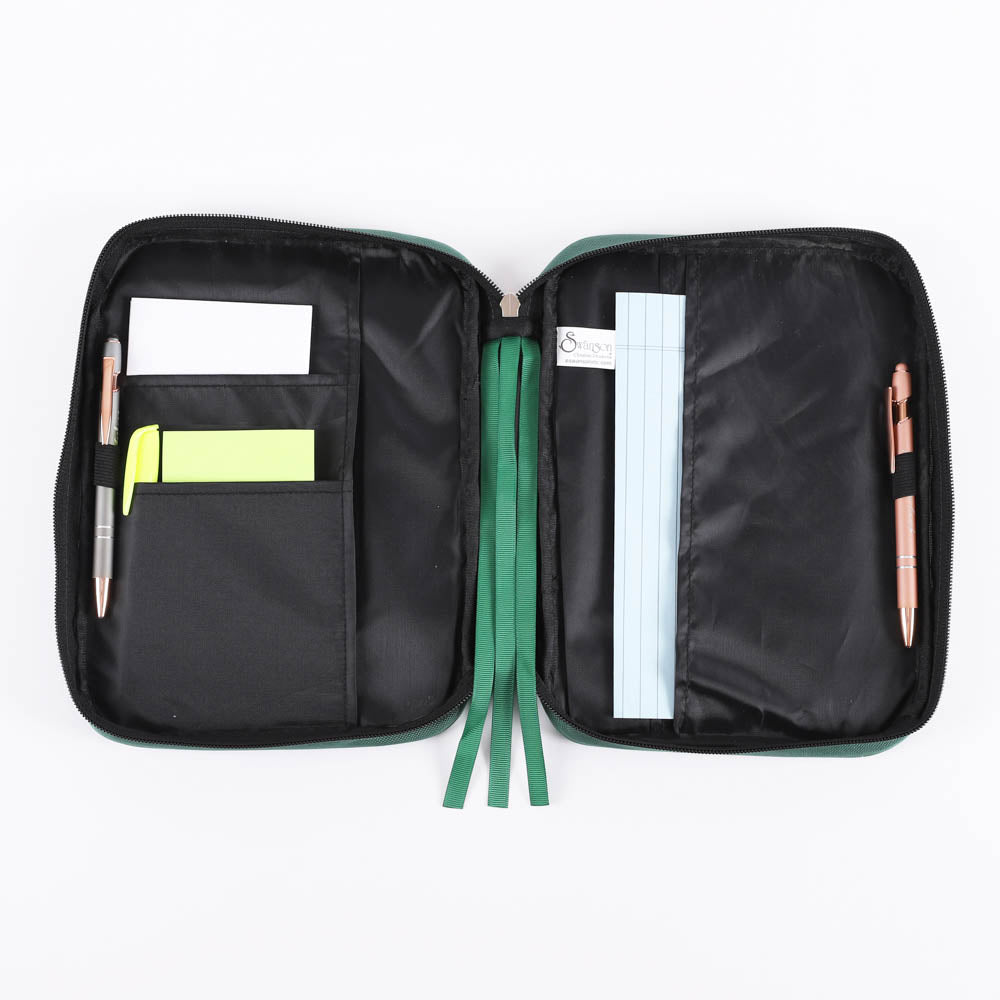 BIBLE COVER CANVAS MAP GREEN M