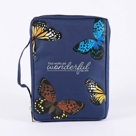 BIBLE COVER CANVAS BUTTERFLY/WONDERFUL M
