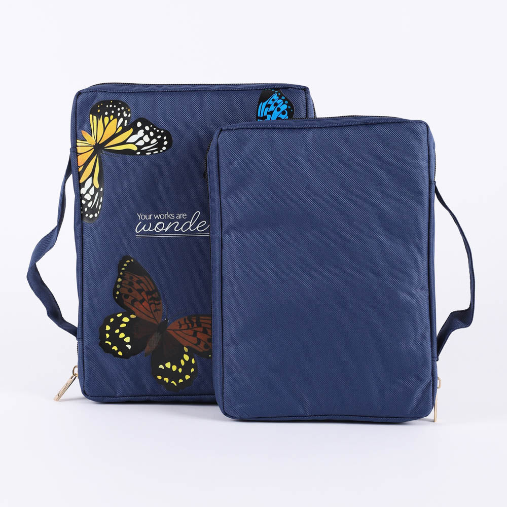 BIBLE COVER CANVAS BUTTERFLY/WONDERFUL M
