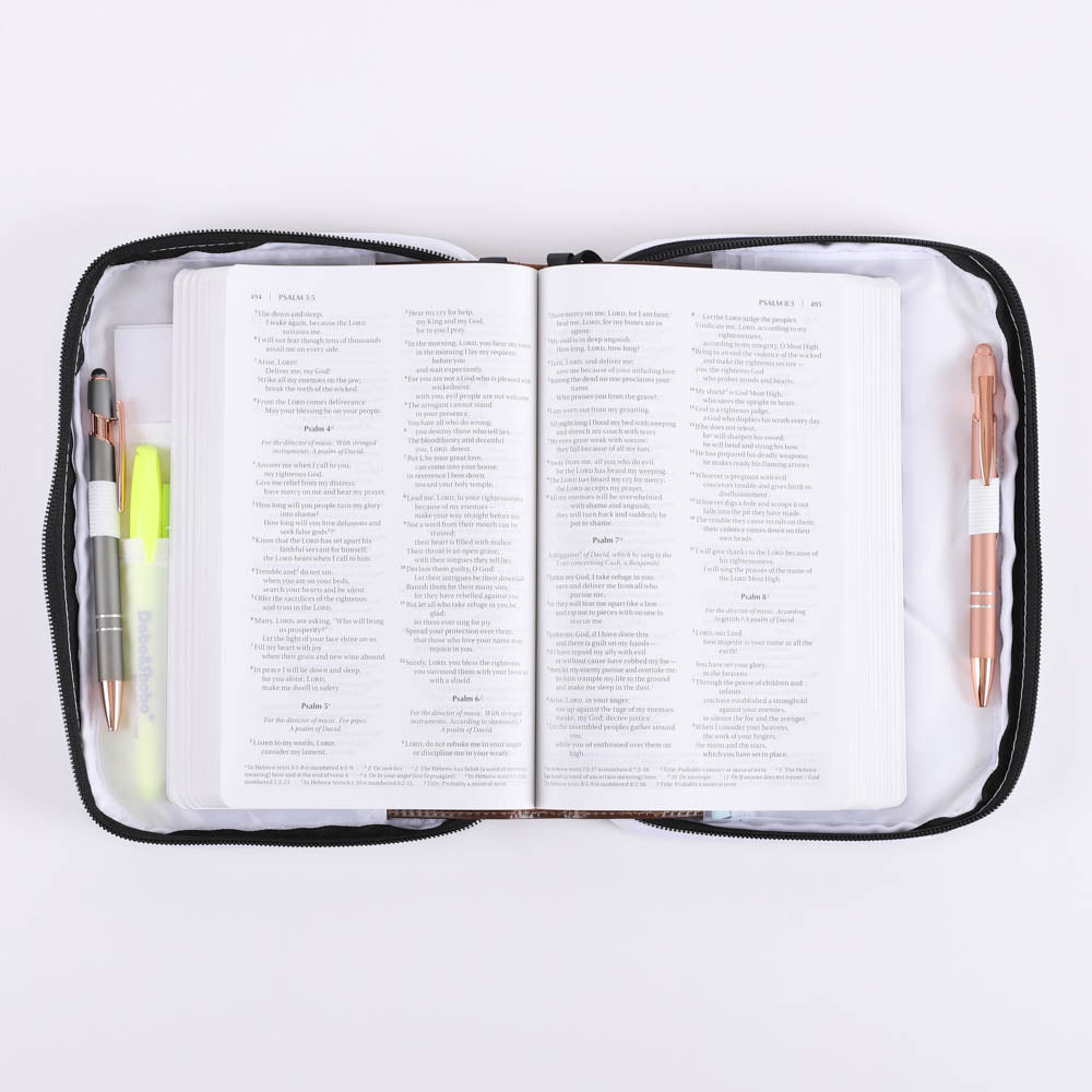 BIBLE COVER CANVAS COLORFUL CROSSES L