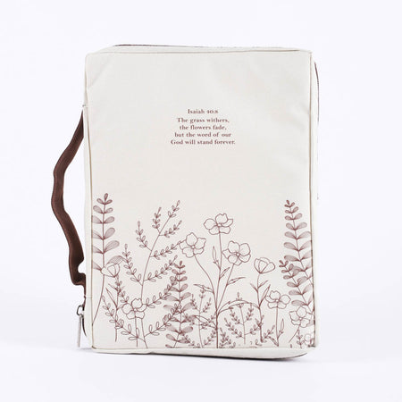 BIBLE COVER CANVAS ISAIAH 40:8 M