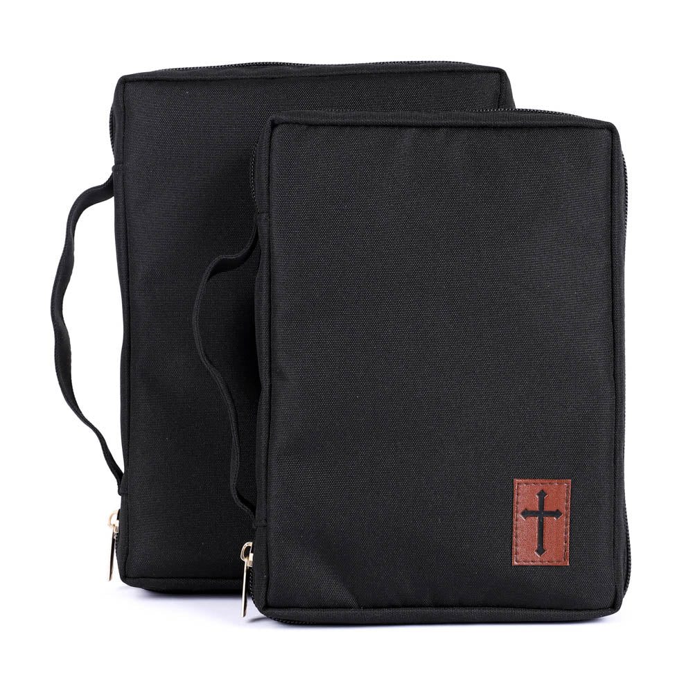 BIBLE COVER CANVAS CROSS PATCH M