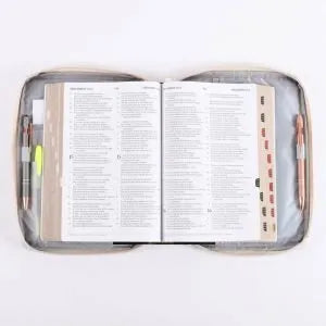 Canvas Bible Cover – Holy Bible Floral – L
