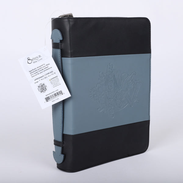 Be Strong Imitation Leather Bible Cover | Christian Scripture Carrying Case | Multiple Sizes