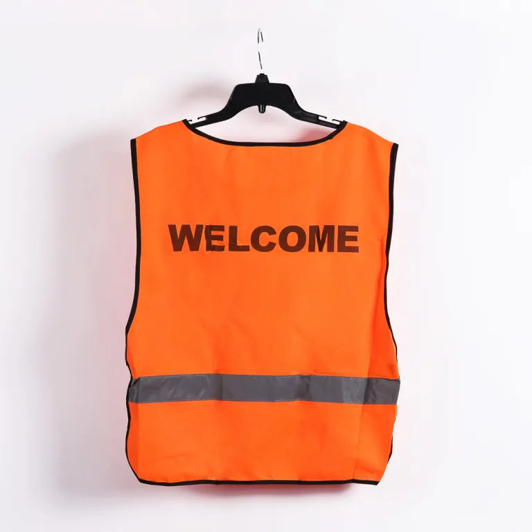 Safety Vest Orange Xl “Welcome”