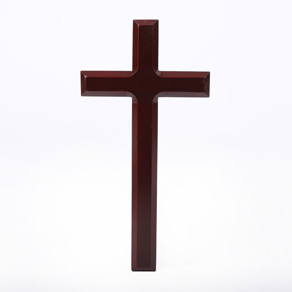 WALL CROSS PINE, CHERRY FINISH 10"