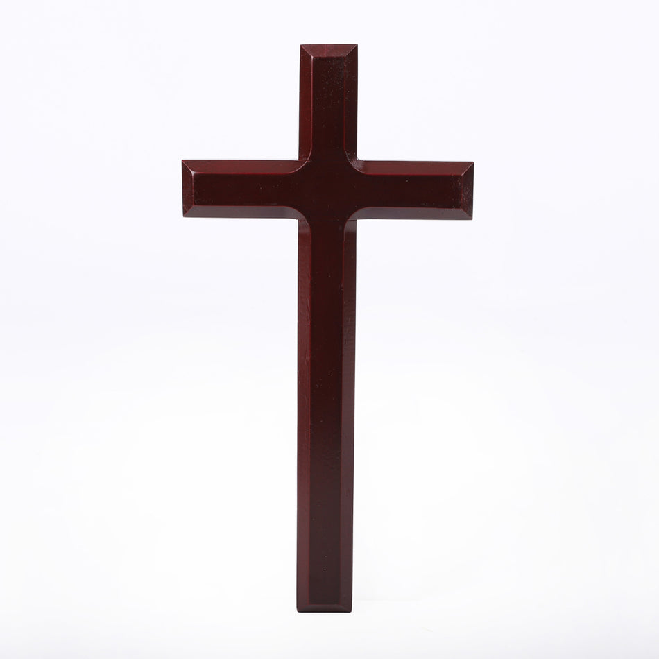 WALL CROSS PINE, CHERRY FINISH 10"