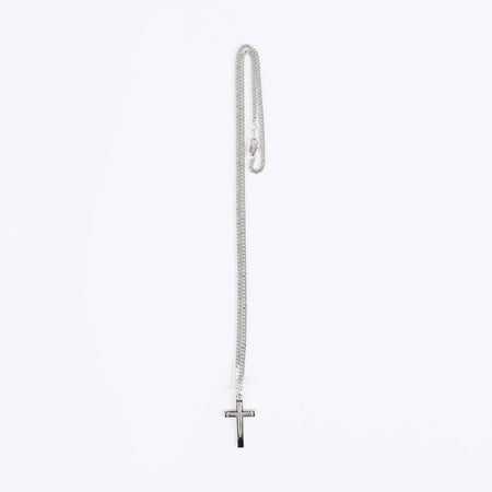 NECKLACE CROSS W/NAIL STERLING 24"