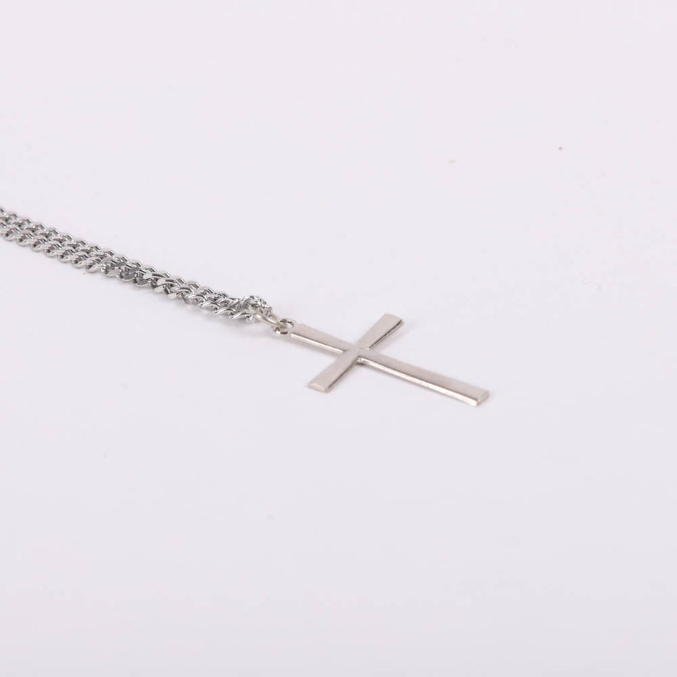 NECKLACE CROSS STERLING 24"