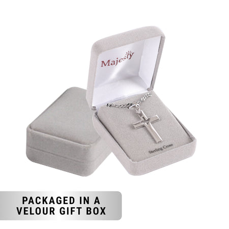 NECKLACE CROSS CUTOUT DOVE 24"