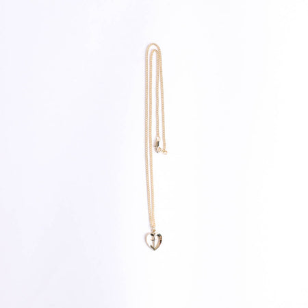 NECKLACE HEART/CROSS GOLD OVER STERLING 18"