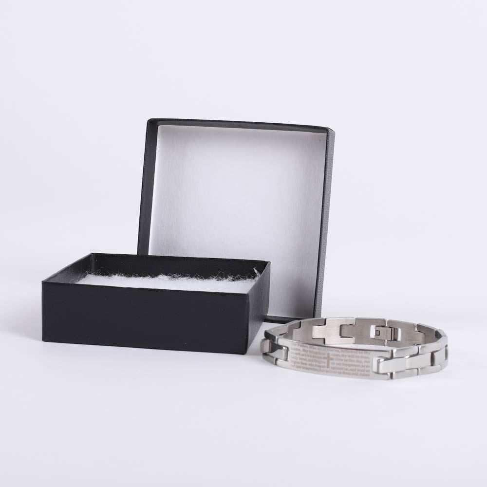 BRACELET O.F. PRAYER STAINLESS STEEL 8"