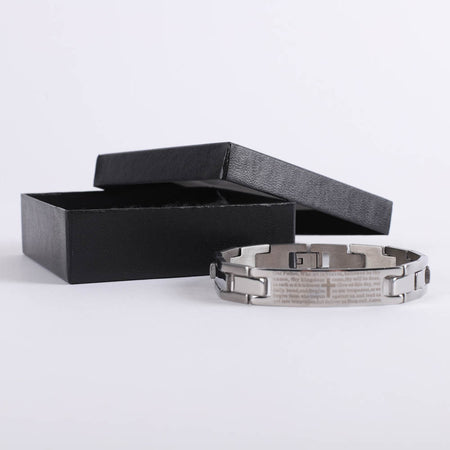 BRACELET O.F. PRAYER STAINLESS STEEL 8"