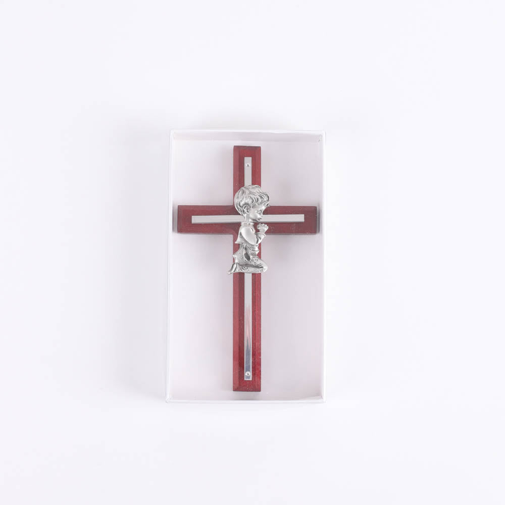 WALL CROSS CHERRY BOY SILVER 6"