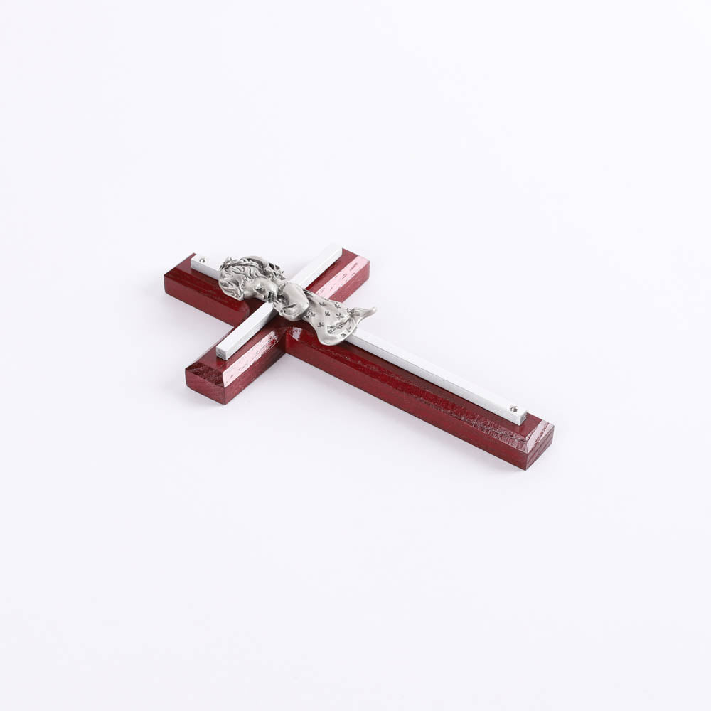 WALL CROSS CHERRY GIRL SILVER 6"