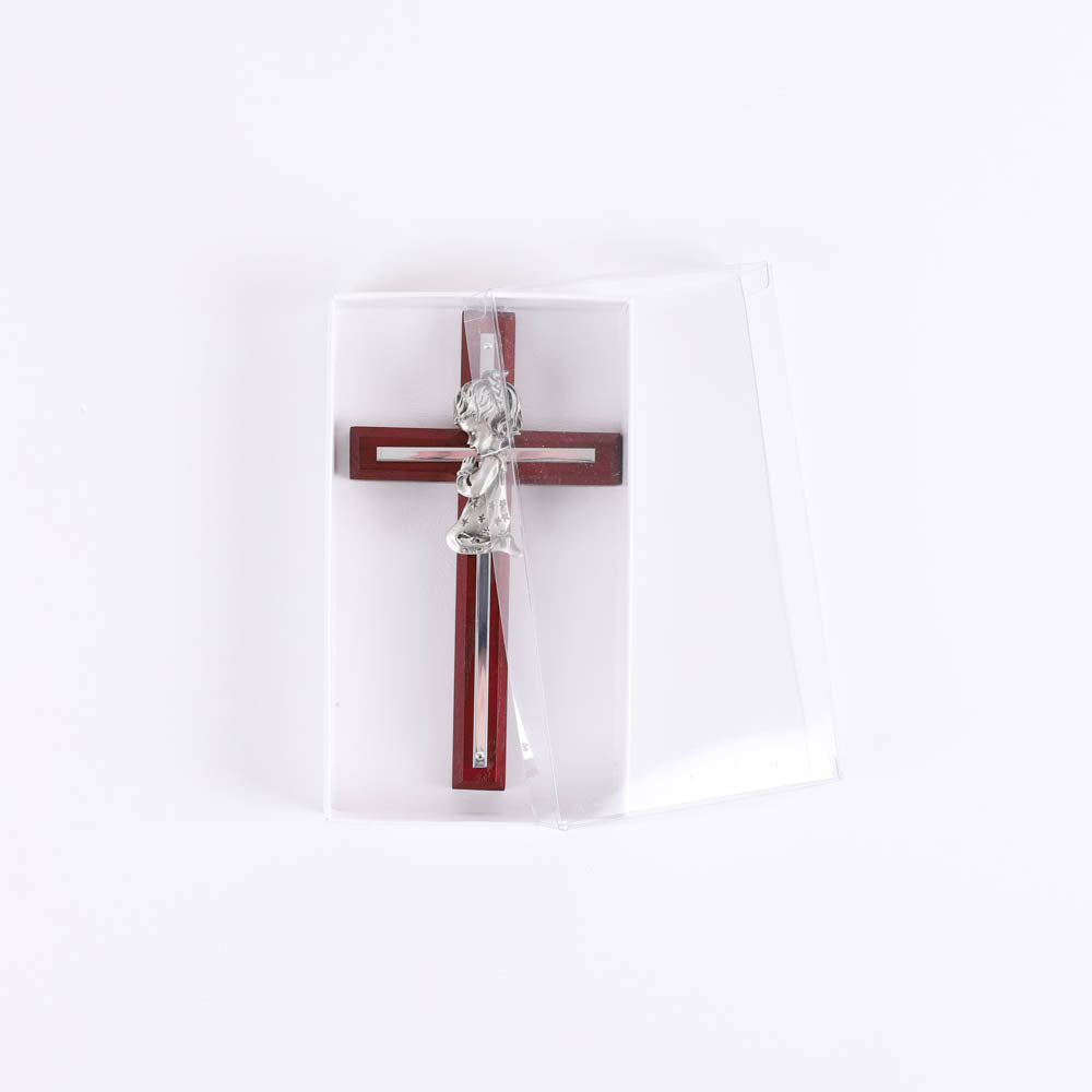 WALL CROSS CHERRY GIRL SILVER 6"