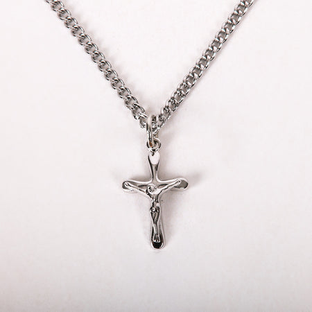NECKLACE CRUCIFIX STERLING 16"