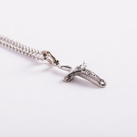 NECKLACE CRUCIFIX STERLING 16"