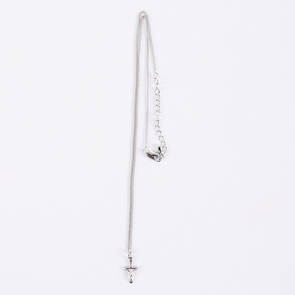 NECKLACE CRUCIFIX STERLING 16"