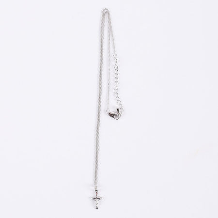 NECKLACE CRUCIFIX STERLING 16"