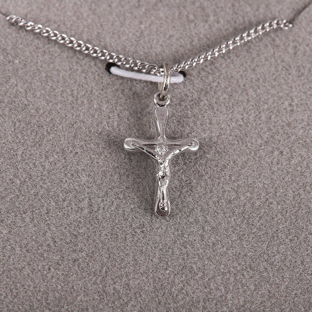 NECKLACE CRUCIFIX STERLING 16"