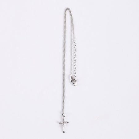 NECKLACE CRUCIFIX STERLING 18"