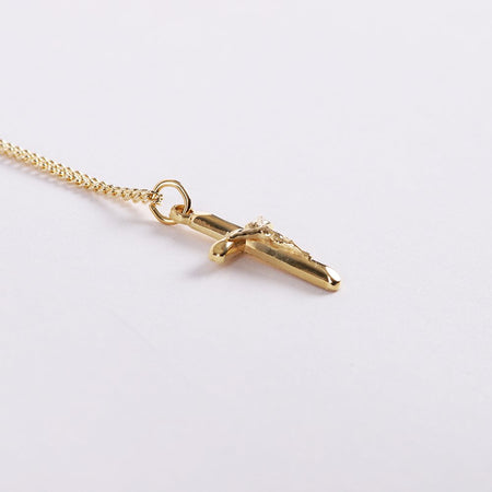 NECKLACE CRUCIFIX GOLD OVER STERLING 18"