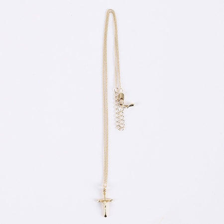 NECKLACE CRUCIFIX GOLD OVER STERLING 18"