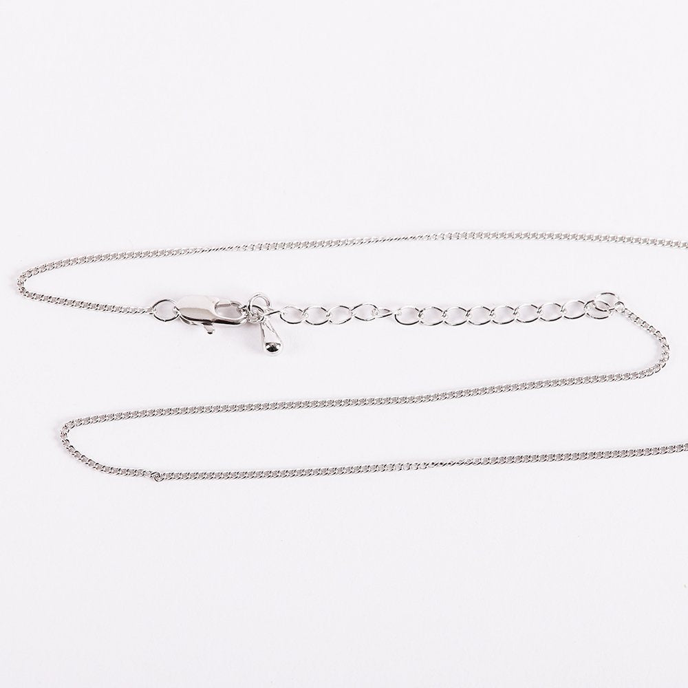 NECKLACE CRUCIFIX INSCRIPTION STERLING 18"