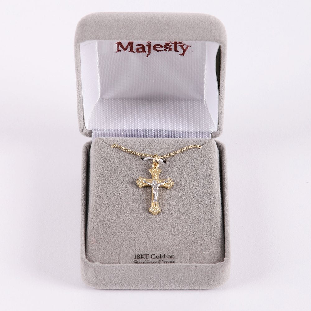 NECKLACE CFX GOLD OVER STERLING 2 TONE 18"