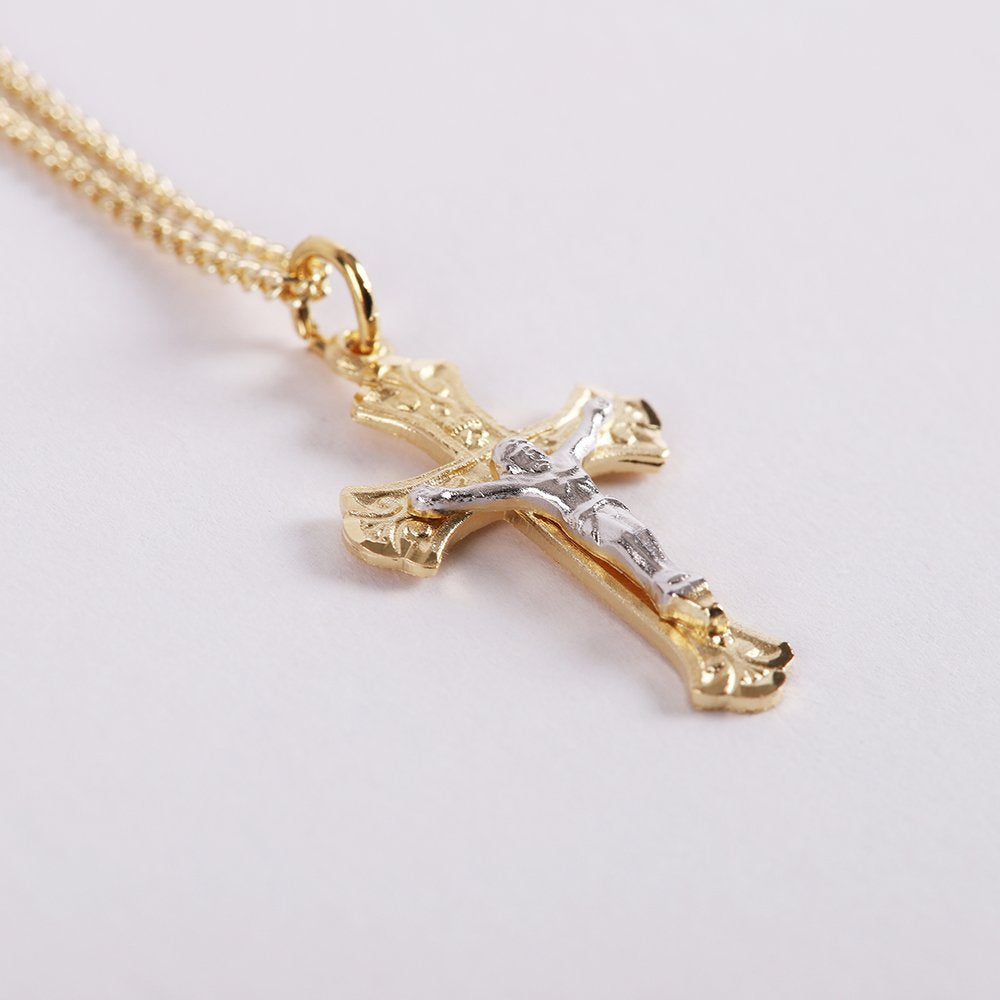NECKLACE CFX GOLD OVER STERLING 2 TONE 18"