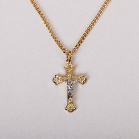 NECKLACE CFX GOLD OVER STERLING 2 TONE 18"