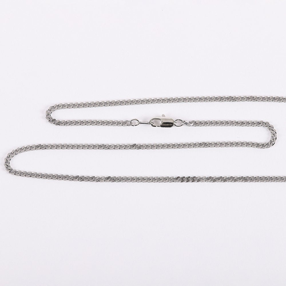 NECKLACE CRUCIFIX SILVER CROSS WITH INSCRIPTION WITH GOLD CHRIST 24"
