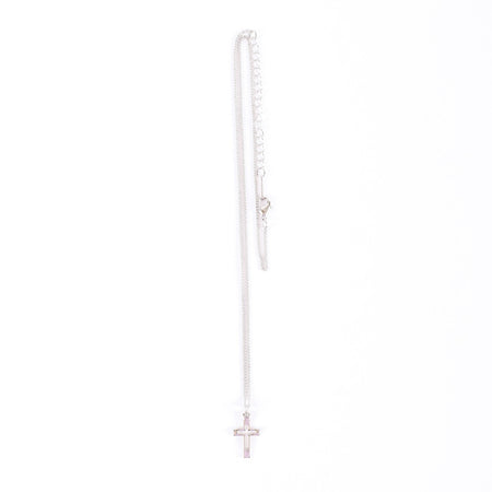 NECKLACE CROSS CUT OUT STERLING SILVER 16-18"