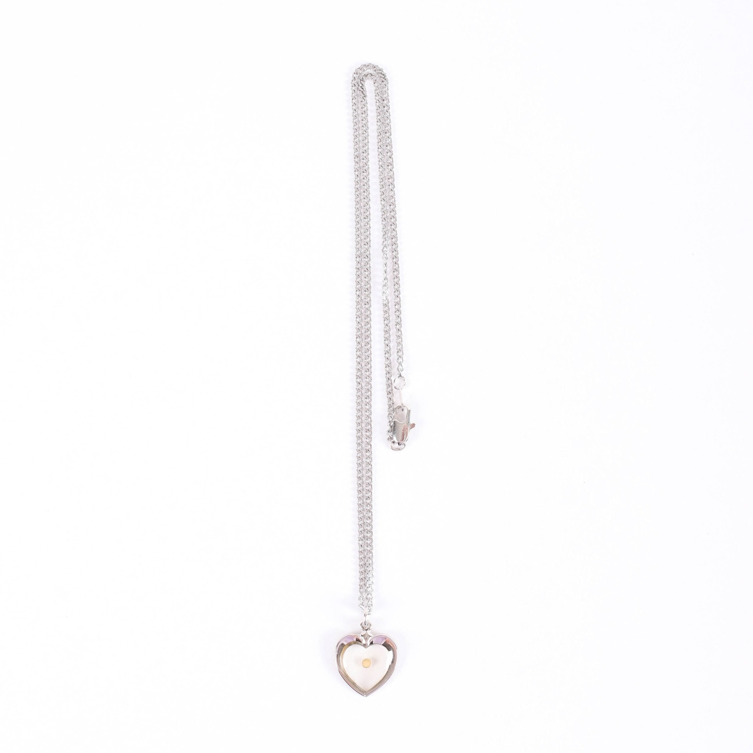 NECKLACE MUSTARD SEED HEART STERLING SILVER 18"