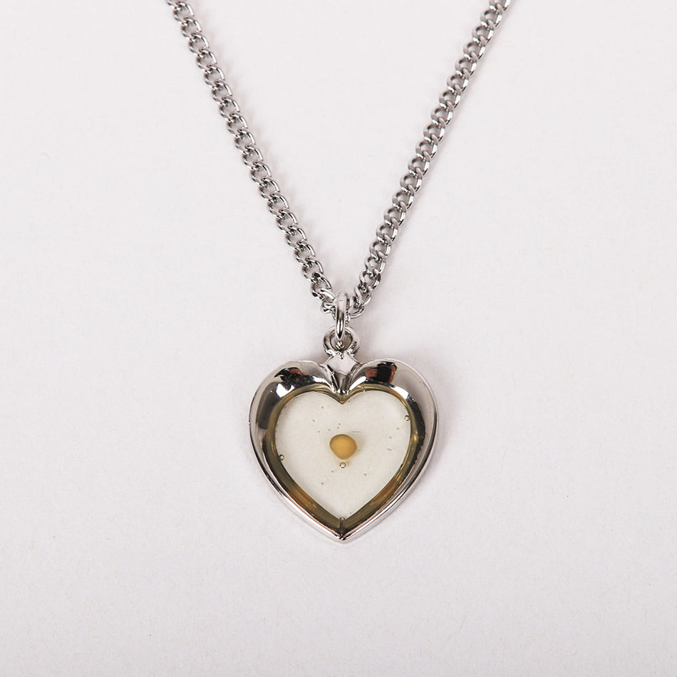 NECKLACE MUSTARD SEED HEART STERLING SILVER 18"
