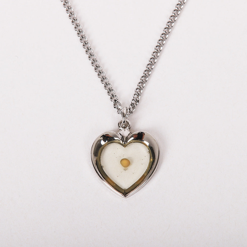 NECKLACE MUSTARD SEED HEART STERLING SILVER 18"