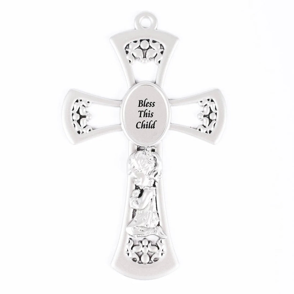CROSS PEWTER 6" BABY GIRL