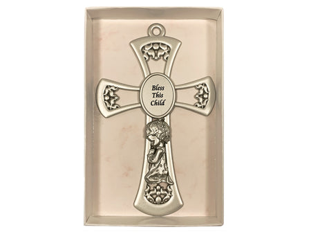 CROSS PEWTER 6" BABY GIRL