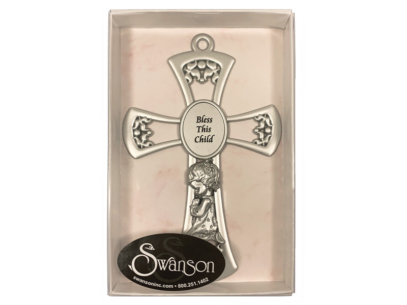 CROSS PEWTER 6" BABY GIRL