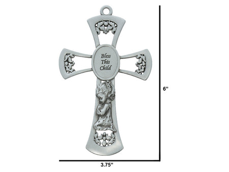 CROSS PEWTER 6" BABY GIRL