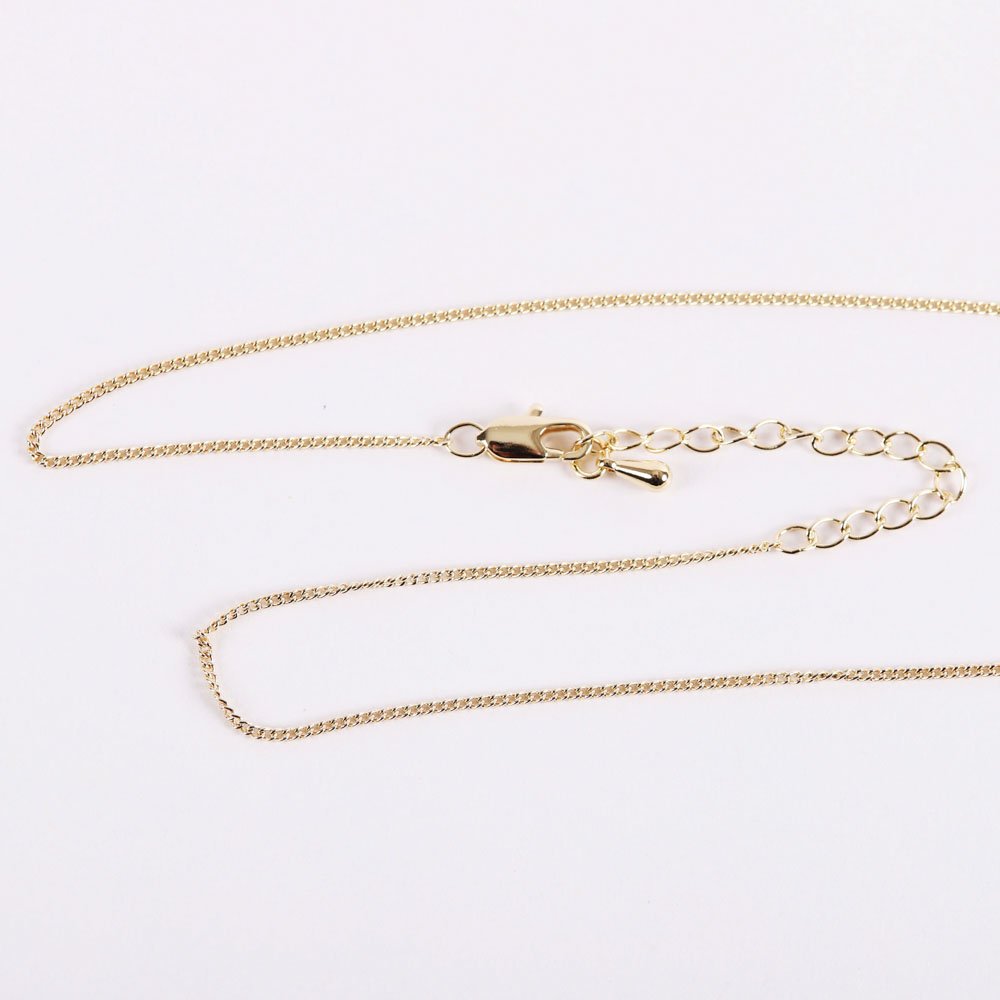 NECKLACE SMALL CROSS GOLD OVER SS 16-18"..