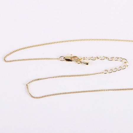 NECKLACE SMALL CROSS GOLD OVER SS 16-18"..
