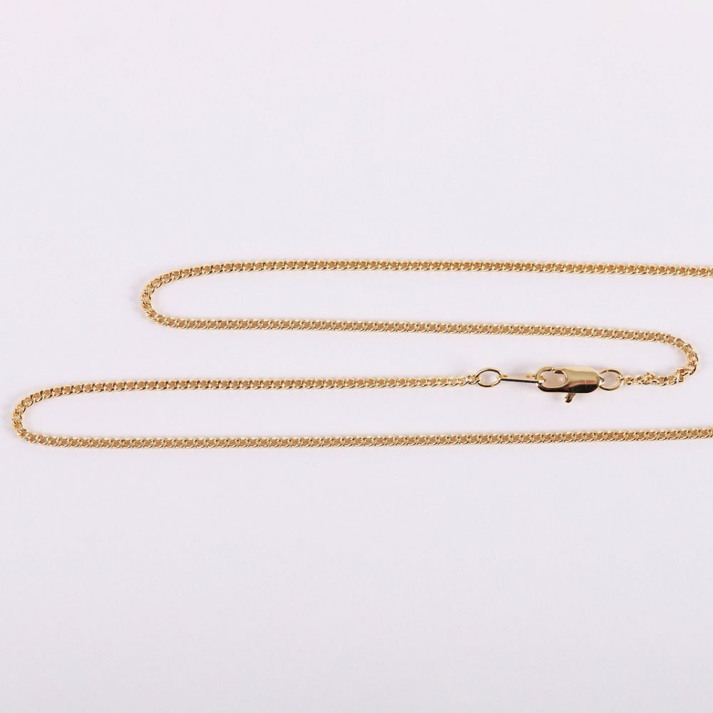 NECKLACE CROSS W/CZ GOLD OVER SS 18"