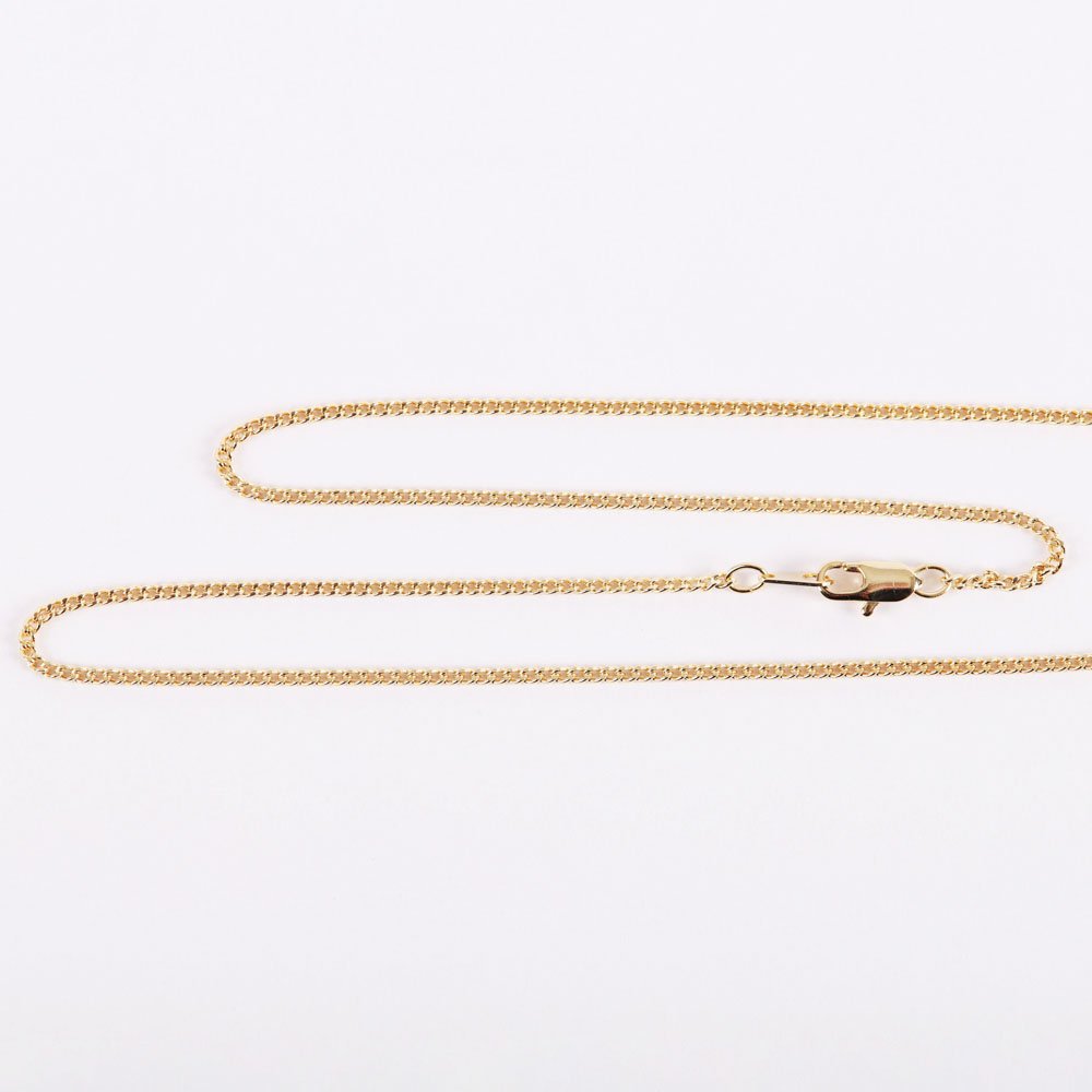 NECKLACE CROSS W/CZ GOLD OVER SS 18"