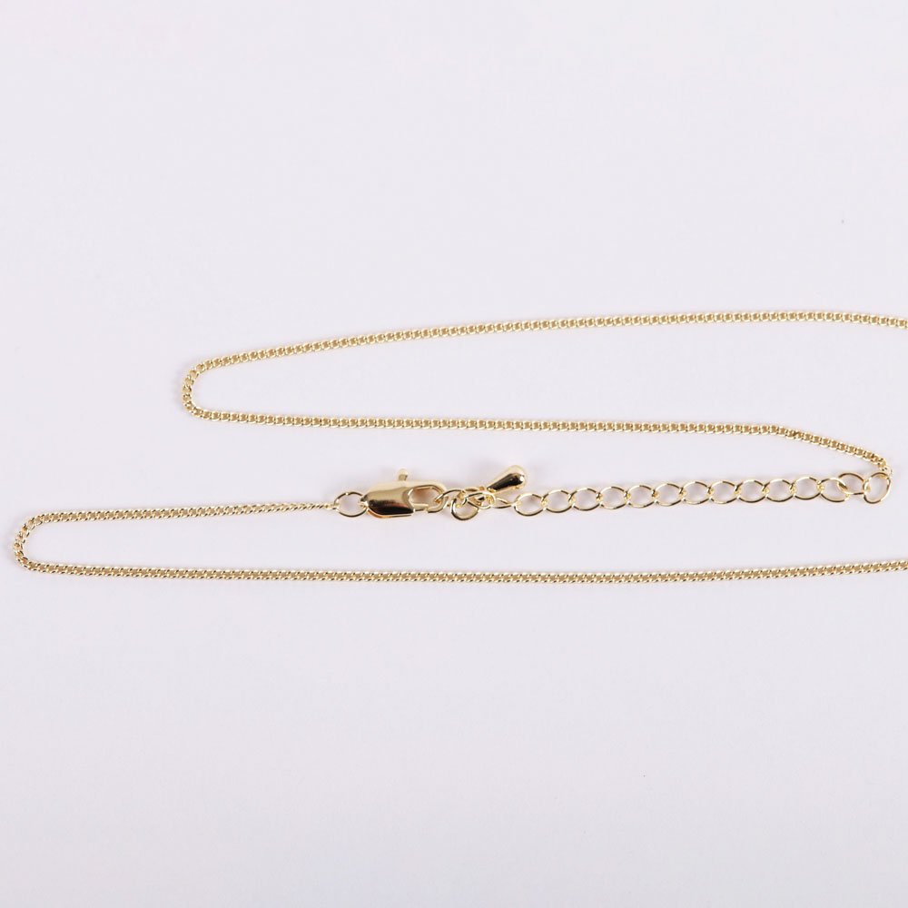 NECKLACE CROSS GOLD OVER SS 16-18"