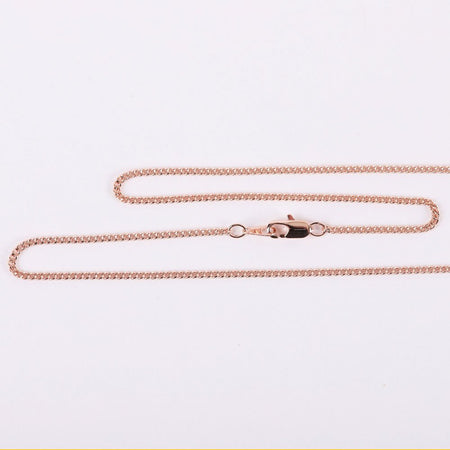 NECKLACE HEART/CROSS ROSE GOLD/SS 18"